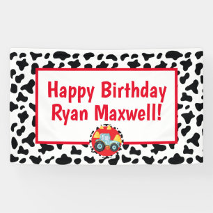 Farm Animal Birthday Banner, Tractor, Country Banner
