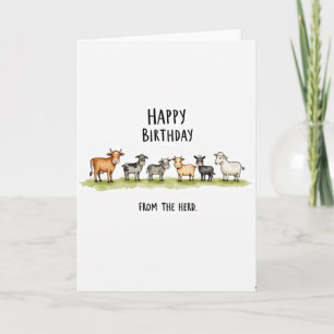 Farm Animal Birthday Card
