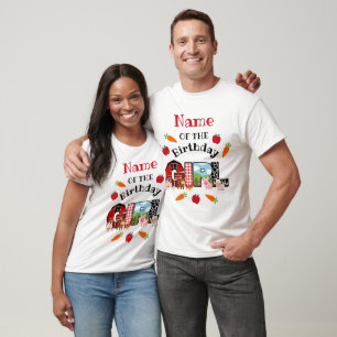 Farm Animal Birthday Girl Barnyard T-Shirt