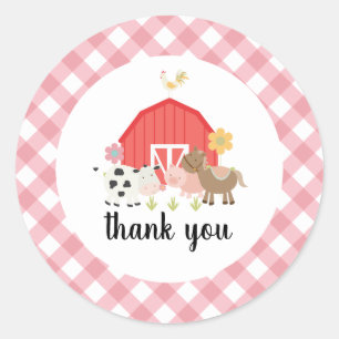 Farm Animal Birthday Party thank you favour tags