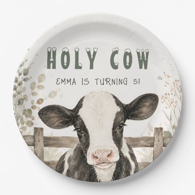 Farm Animal Birthday Plates (Front)