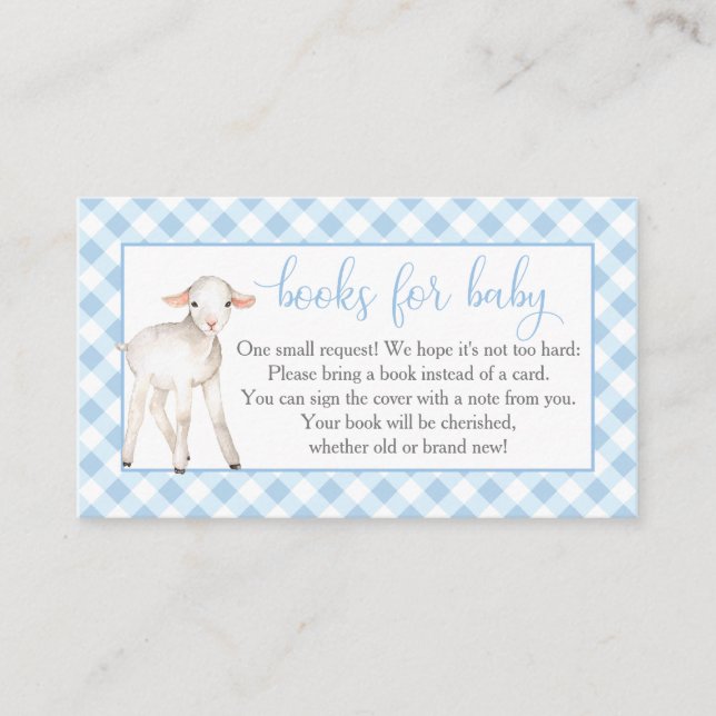 Farm Animal Books for Baby Enclosure Card (Front)