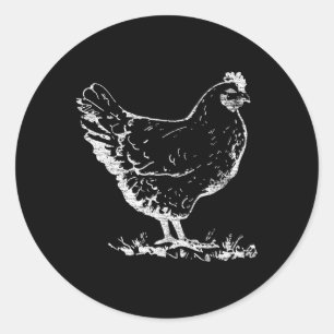 Farm Animal Chicken Classic Round Sticker