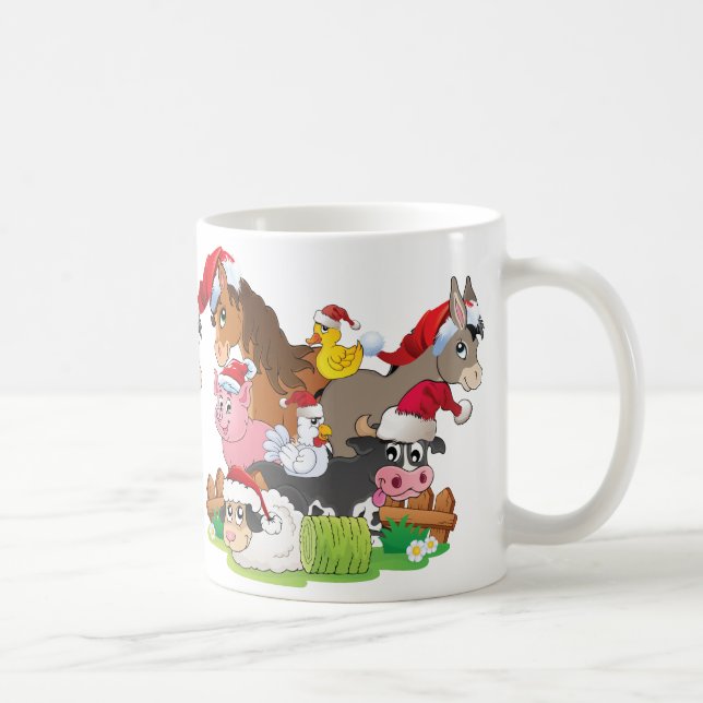 Farm Animal Christmas Coffee Mug (Right)
