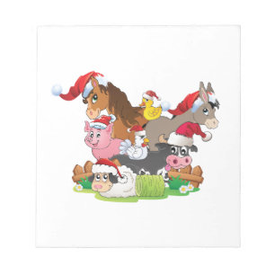 Farm Animal Christmas Notepad