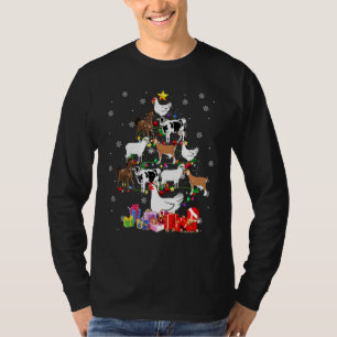 Farm Animal Christmas Tree Chicken Cow Goat Farmer T-Shirt