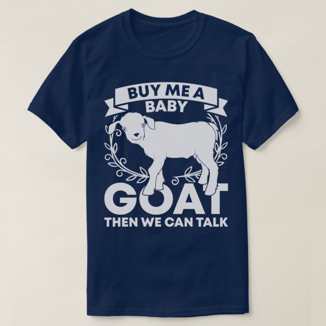 Farm Animal Cute Baby Goat T-Shirt (Design Front)