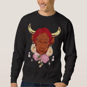 Farm Animal Farmer Scottish Highland Cow Sweatshirt
