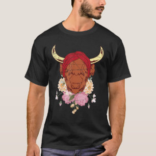 Farm Animal Farmer Scottish Highland Cow T-Shirt