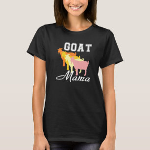 Farm Animal For Women Goat Mama Mum Retro T-Shirt