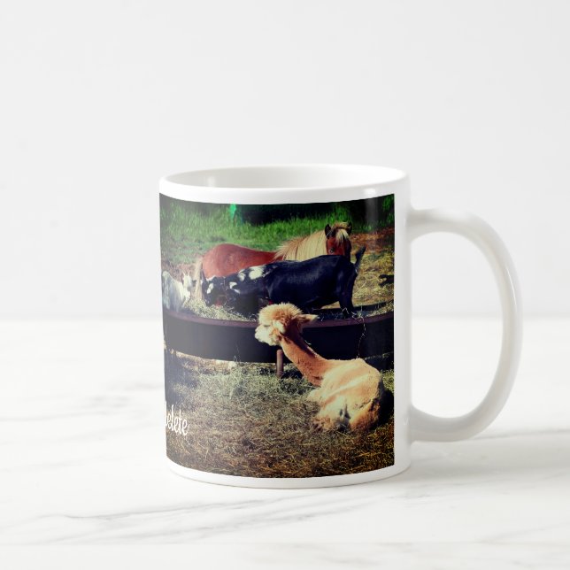 Farm Animal Friends Nature Personalised Coffee Mug (Right)