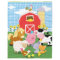 Farm Animal Gingham Flannel Blanket