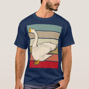 Farm Animal Lover Farmer Retro Bird Goose T-Shirt