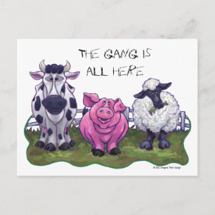 Farm Animal Post Card