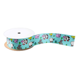 Farm Animal Ribbon Satin Ribbon