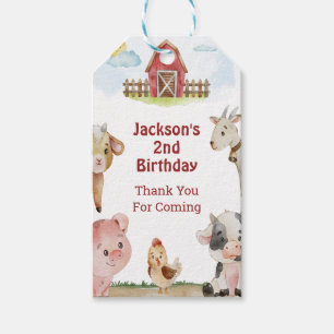Farm Animal Themed Gift Tag