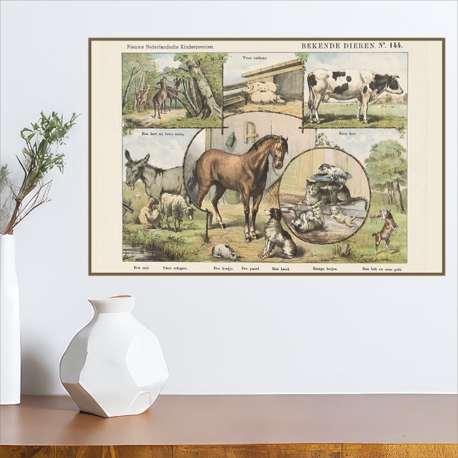 Farm Animal Vintage Dutch Artwork Poster (Creator Uploaded)