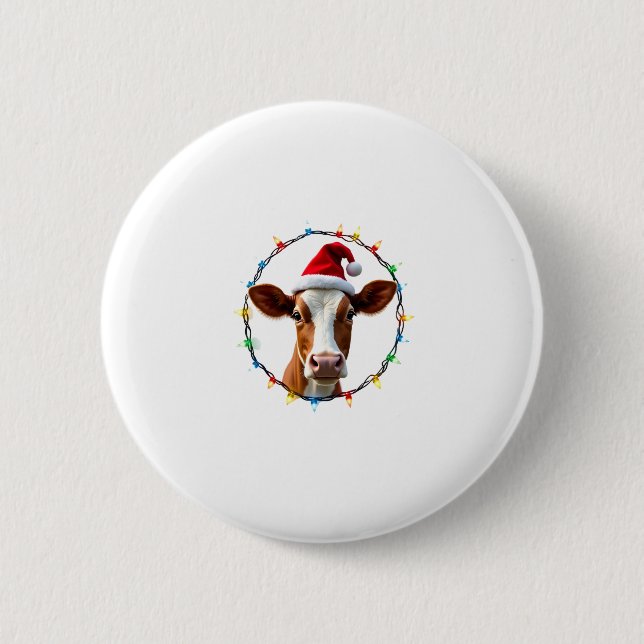 Farm Animal Xmas Pajamas Costume Farmer Christmas  6 Cm Round Badge (Front)