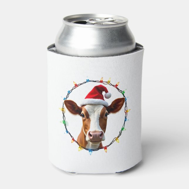 Farm Animal Xmas Pajamas Costume Farmer Christmas  Can Cooler (Can Front)