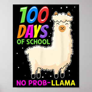Farm Animals - 100 Days Of School No Prob-llama Poster