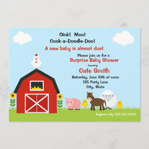 Farm Animals Baby Shower Invitation