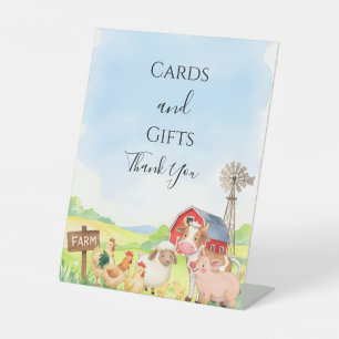 Farm Animals Baby Shower Table Sign