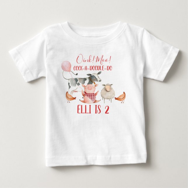 Farm Animals Baby T-Shirt (Front)