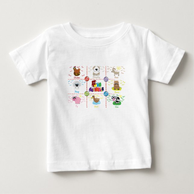 Farm Animals Baby T-Shirt (Front)