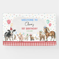 Farm Animals Balloon Confetti Boy Birthday Party