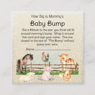 Farm Animals Barnyard Baby Bump Game Enclosure   Card