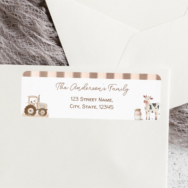 Farm Animals Barnyard Baby Shower Label (Creator Uploaded)