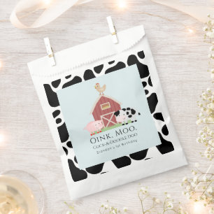 Farm Animals Barnyard Blue Boy Birthday Favour Bags