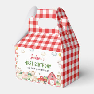 Farm Animals Barnyard Kids Birthday Favour Box