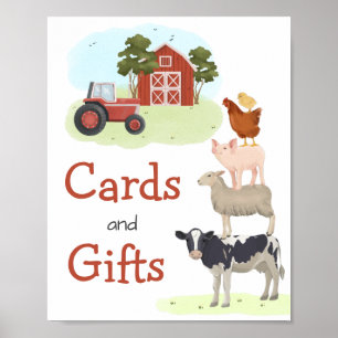 Farm Animals Barnyard Welcome Birthday Poster