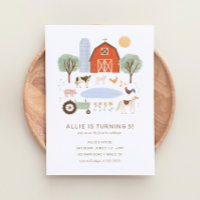 Farm Animals Birthday Party Invitation