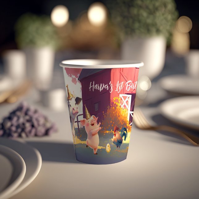 Farm Animals Birthday Party Paper Cups (Creator Uploaded)