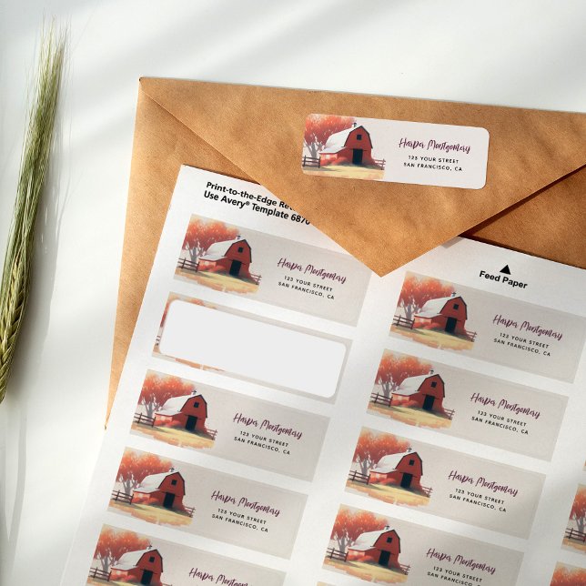 Farm Animals Birthday Party Return Address (Creator Uploaded)