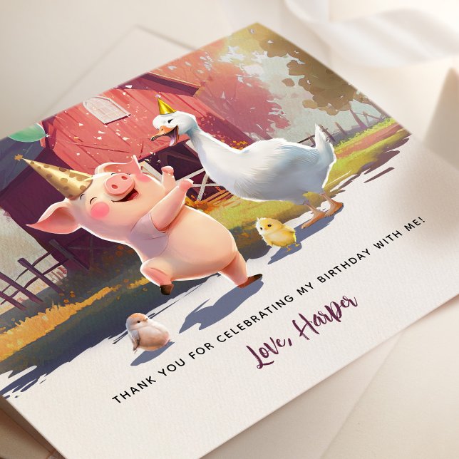 Farm Animals Birthday Party Thank You (Creator Uploaded)