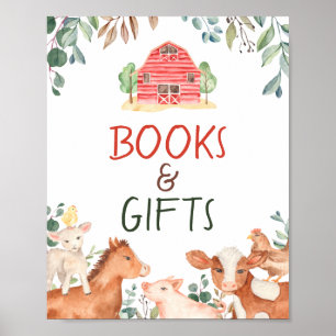 Farm Animals Books and Gifts Sign