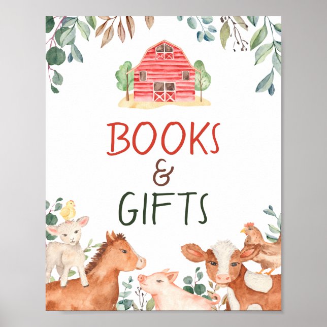 Farm Animals Books and Gifts Sign (Front)