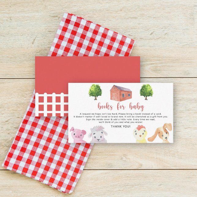 Farm animals - books for baby ticket enclosure card (Creator Uploaded)