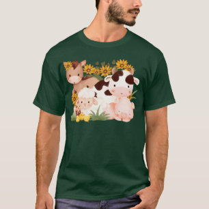Farm Animals Chicken Sheep Cow Pig vintage T-Shirt