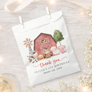 Farm Animals, Cute Animals, Barn, First Birthday Favour Bags