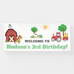 Farm Animals Cute Birthday Party - GLS Banner
