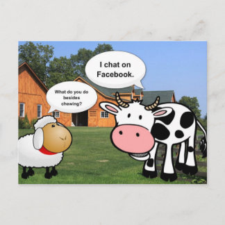 Farm animals cute cartoon funny facebook chat postcard