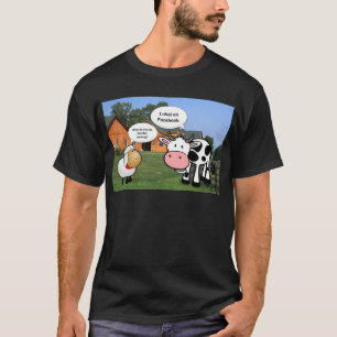 Farm animals cute cartoon funny facebook chat T-Shirt