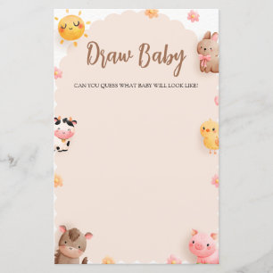 Farm Animals Draw Baby Game