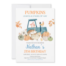 Farm Animals Fall Birthday