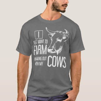 Farm Animals Farmer Gift Cow  T-Shirt