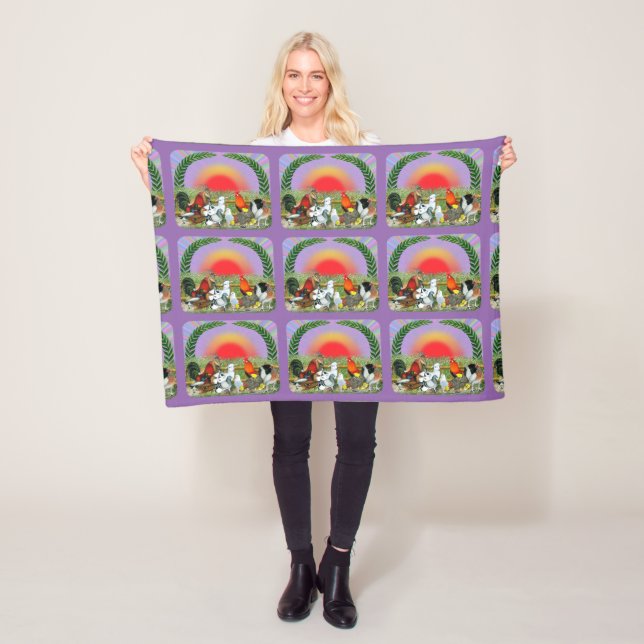 Farm Animals Fleece Blanket (In Situ)